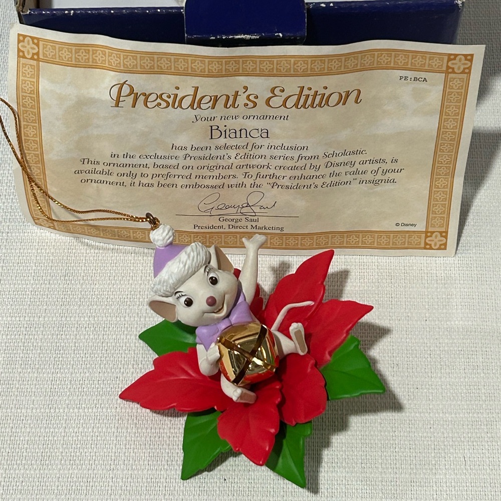 Vintage Disney Bianca Ornament President’s Edition The Rescuers